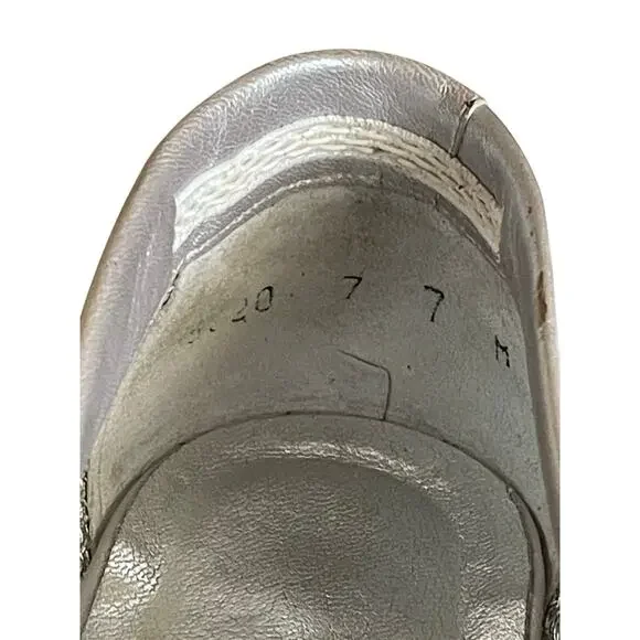 Timothy Hitsman Anchor Accented Silver Mesh Flats size 7 - Picture 7 of 15